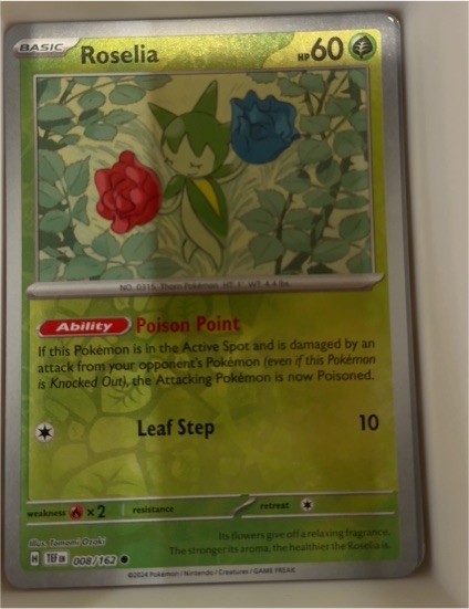 2024 Pokemon Scarlet & Violet Temporal Forces #008 Roselia — front