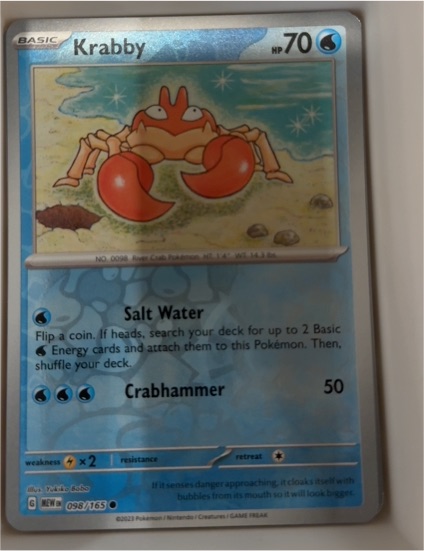 2023 Pokémon Scarlet & Violet 151 #098 Krabby — front