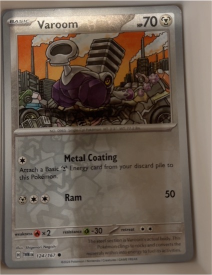 2024 Pokémon SV06 Twilight Masquerade #124 Varoom — front