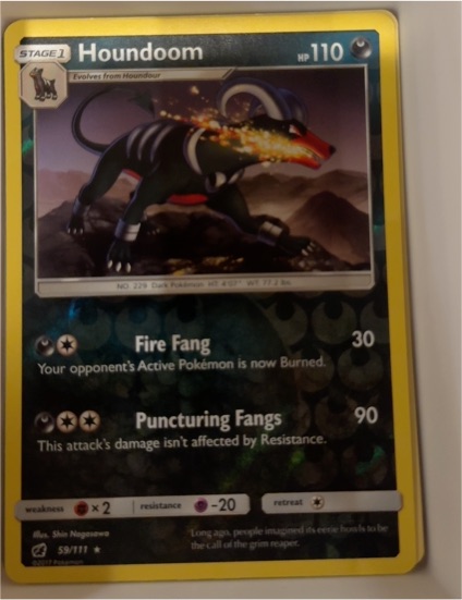 2017 Pokémon SM Crimson Invasion #59 Houndoom — front