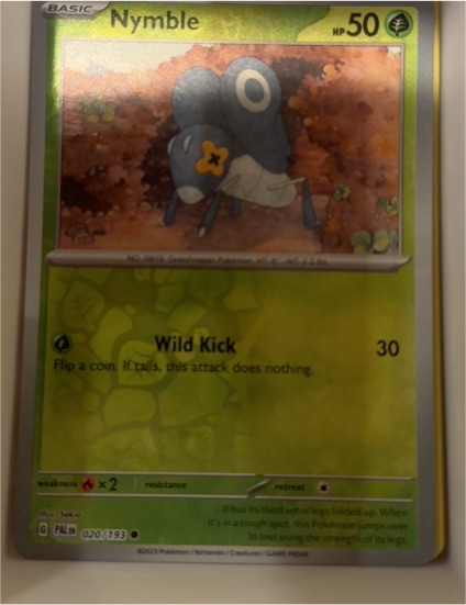 2023 Pokémon SV02: Paldea Evolved #020 Nymble — front