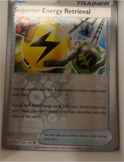 2023 Paldea Evolved #189 Superior Energy Retrieval — front