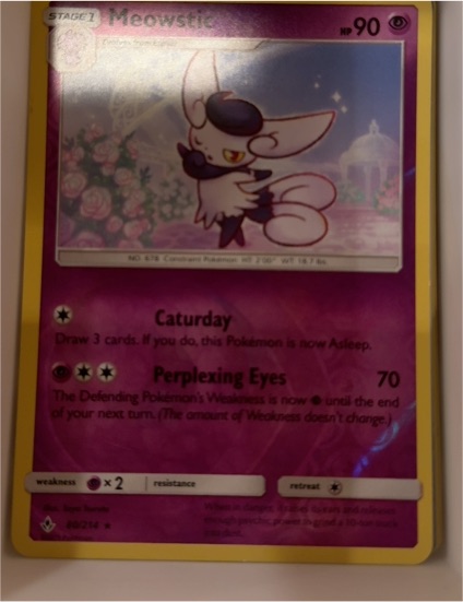 2019 Pokémon SM Unbroken Bonds #80 Meowstic — front