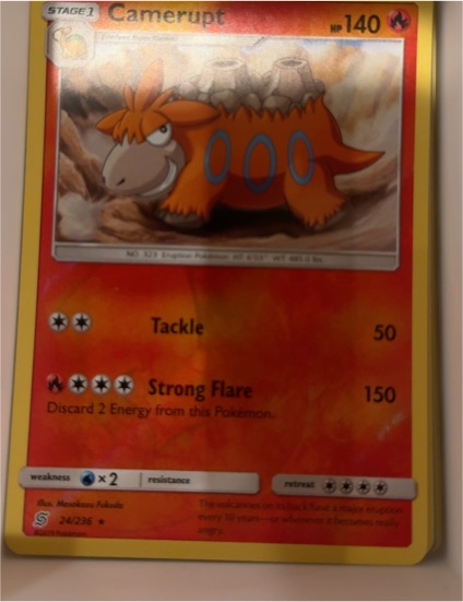 2019 Pokémon SM Unified Minds #24 Camerupt — front