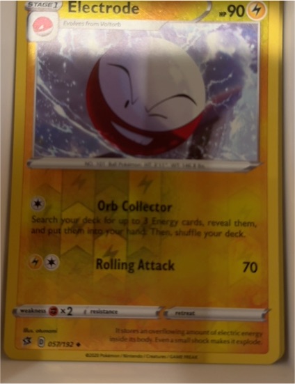 2020 Pokemon Sword & Shield Rebel Clash #057 Electrode — front