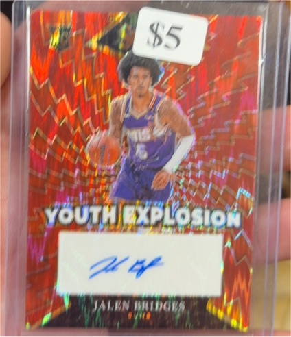 2024-25 Panini Select #YE-BRD Jalen Bridges Youth Explosion Signatures Auto — front