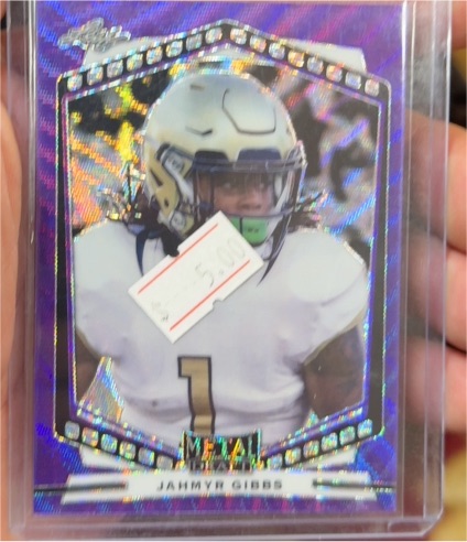 2022 Leaf Metal Draft #B-JG1 Jahmyr Gibbs — front