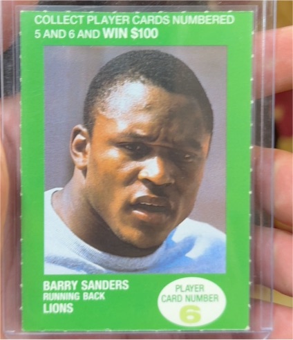 1990 British Petroleum (BP) #6 Barry Sanders — front