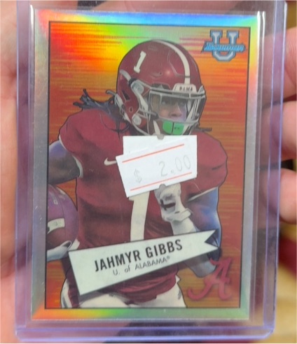 2022 Bowman University Chrome 1952 Bowman #52BF-19 Jahmyr Gibbs — front