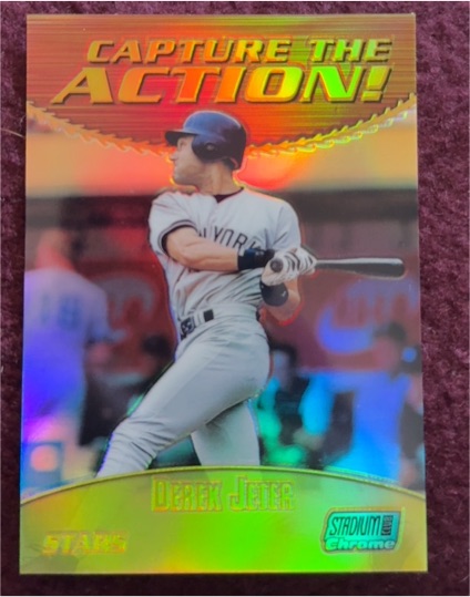 2000 Topps Stadium Club Chrome #CA8 Derek Jeter Capture the Action — front