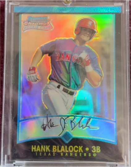 2001 Bowman Chrome #116 Hank Blalock — front