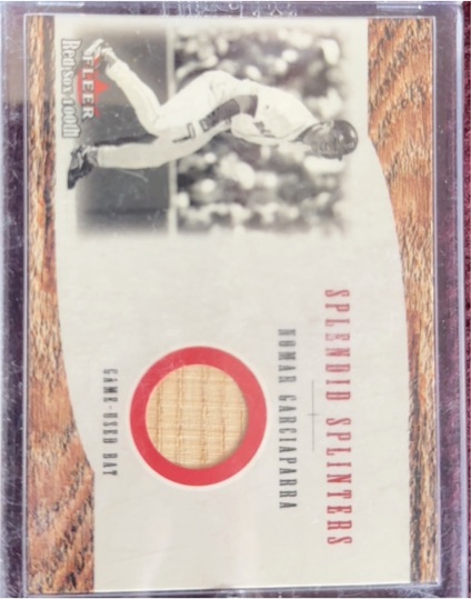 2001 Fleer Red Sox 100th Nomar Garciaparra Splendid Splinters Game Used Bat — front