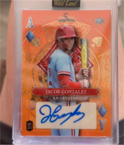 2024 Wild Card 5 Card Draw #5CDV-31 Jacob Gonzalez — front