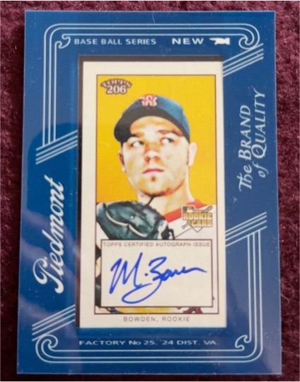 2009 Topps 206 Mini Framed Autograph #FMA-16 Michael Bowden — front