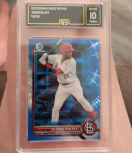 2022 Bowman Chrome Sapphire #BCP-221 Jordan Walker — front