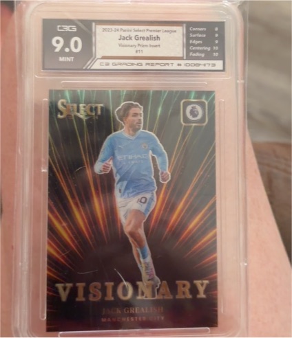 2023-24 Panini Select Premier League #11 Jack Grealish Visionary Prism Insert — front