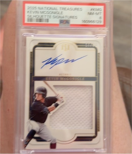 2025 Panini National Treasures Silhouette Signatures #SILHOUETTE SIGNATURES Kevin McGonigle — front