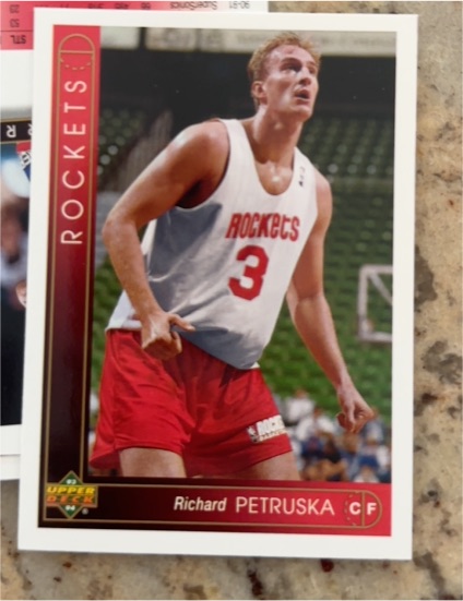 1993-94 Upper Deck #366 Richard Petruska Houston Rockets — front