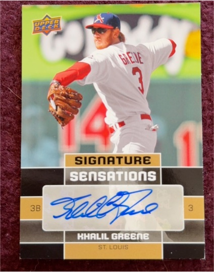 2010 Upper Deck Signature Sensations #SS-KG Khalil Greene — front