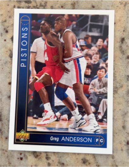 1993-94 Upper Deck #402 Greg Anderson Detroit Pistons — front