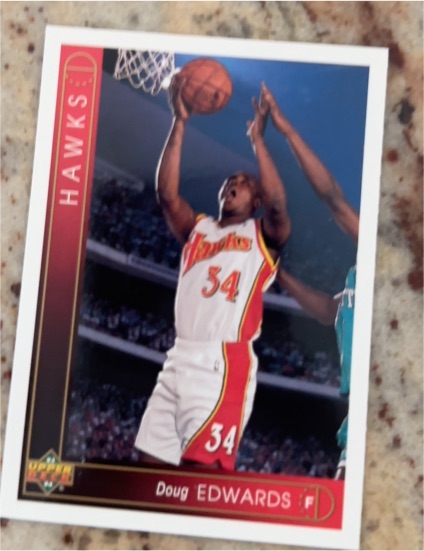 1993-94 Upper Deck #317 Doug Edwards Atlanta Hawks — front
