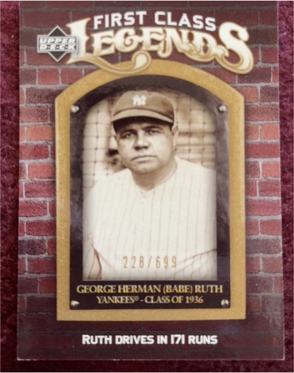 2006 Upper Deck First Class Legends #FCL-11 George Herman (Babe) Ruth — front