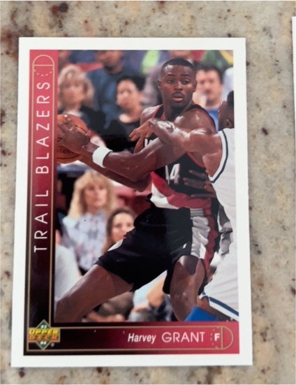 1993-94 Upper Deck #375 Harvey Grant Portland Trail Blazers — front