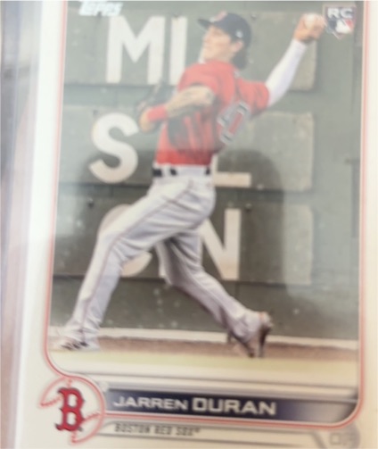 2022 Topps Series One #187 Jarren Duran — front