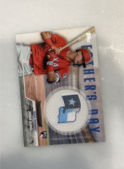 2023 Topps Series 2 #FD-JJ Josh Jung Father's Day Commemorative Team Patch — front