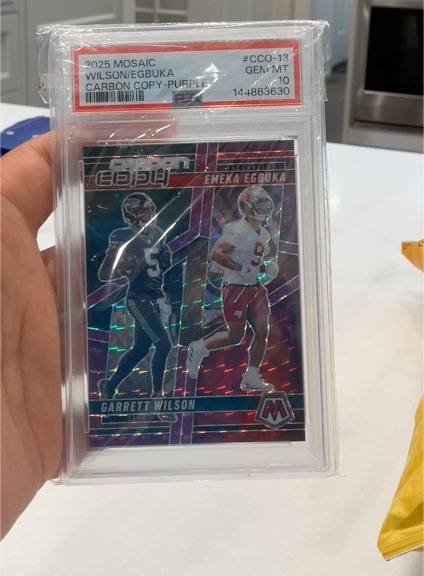2025 Panini Mosaic Carbon Copy #CCO-13 Garrett Wilson & Emeka Egbuka — front