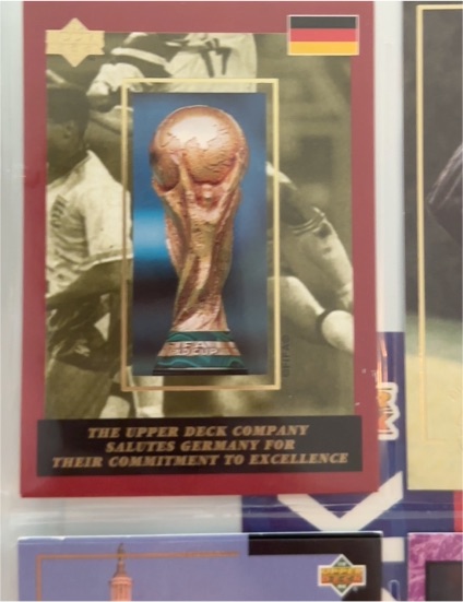 1994 Upper Deck World Cup Salutes Germany Trophy Card — front