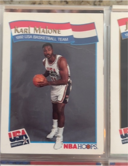1992 NBA Hoops #56 Karl Malone USA Basketball Team — front