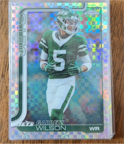 2025 Topps Chrome #235 Garrett Wilson X-Fractor — front