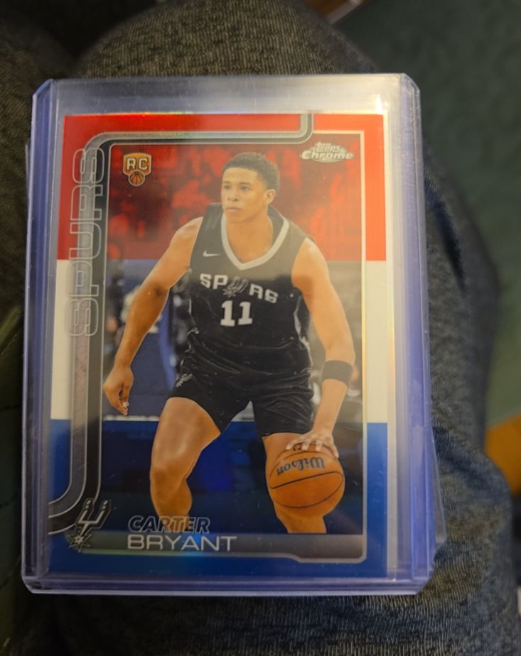 2025-26 Topps Chrome #264 Carter Bryant Red White and Blue Refractor — front