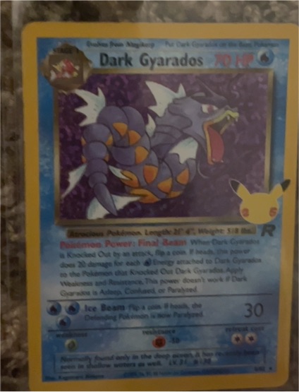 1995 Pokémon Team Rocket Dark Gyarados #8 — front