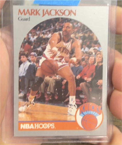 1990 Hoops #205 Mark Jackson — front