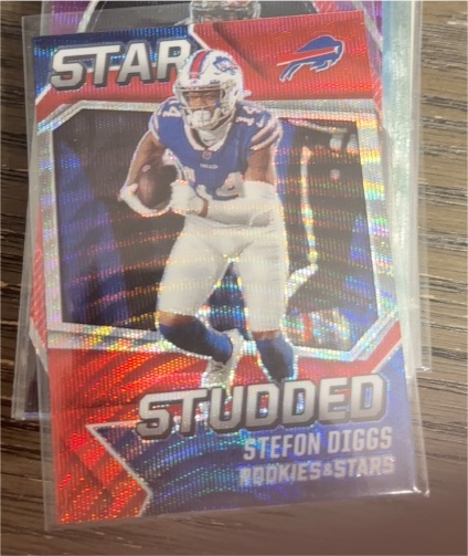 2021 Panini Rookies & Stars #SS-8 Stefon Diggs Star Studded Red Wave — front