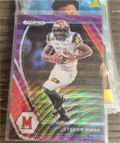2021 Panini Prizm Draft Picks #37 Stefon Diggs Purple Wave — front