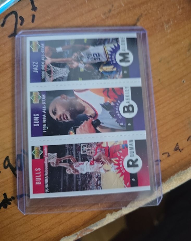 1996-97 Upper Deck Collector's Choice Mini #M14/M65/M83 Dennis Rodman / Charles Barkley / Karl Malone — front