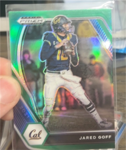 2021 Panini Prizm Draft Picks #12 Jared Goff Green Prizm — front