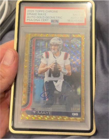2025 Topps Chrome #BA-DMA Drake Maye — front
