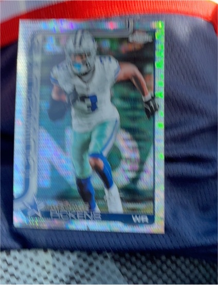 2025 Topps Chrome #80 George Pickens Pulsar Refractor Dallas Cowboys — front