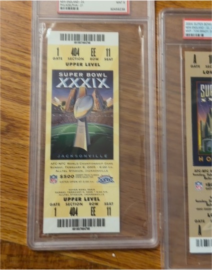 2005 NFL Super Bowl XXXIX Full Ticket Tom Brady New England Patriots — front