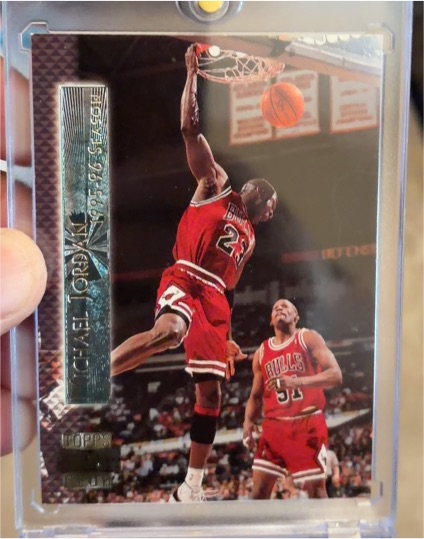 1995-96 Topps Stadium Club #SM2 Michael Jordan Shining Moments — front