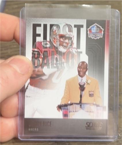 2022 Score First Ballot #FB-JR Jerry Rice — front