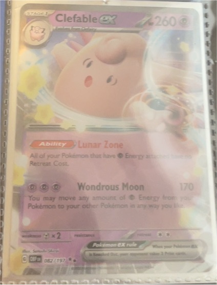 2023 Pokémon SV03: Obsidian Flames #082 Clefable ex — front