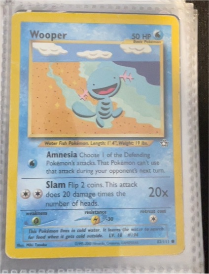 2000 Neo Genesis #82 Wooper — front