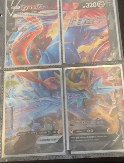 2021 Pokémon TCG Zacian V-UNION #SWSH163-166 — front