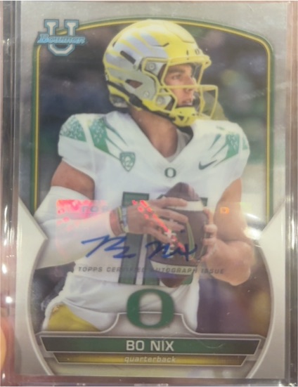 2022 Bowman University Chrome #61 Bo Nix — front