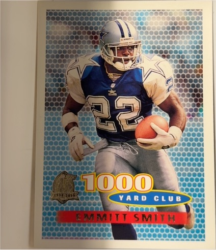 1996 Topps #121 Emmitt Smith 1000 Yard Club — front